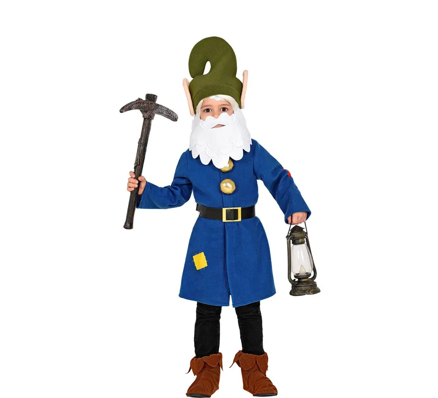 Costume da operaio gnomo blu per bambino